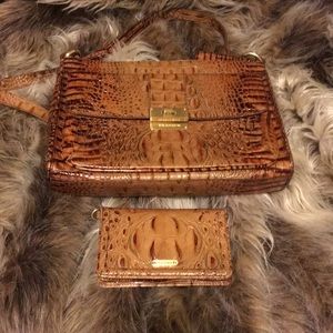 Brahmin shoulder bag and billfold